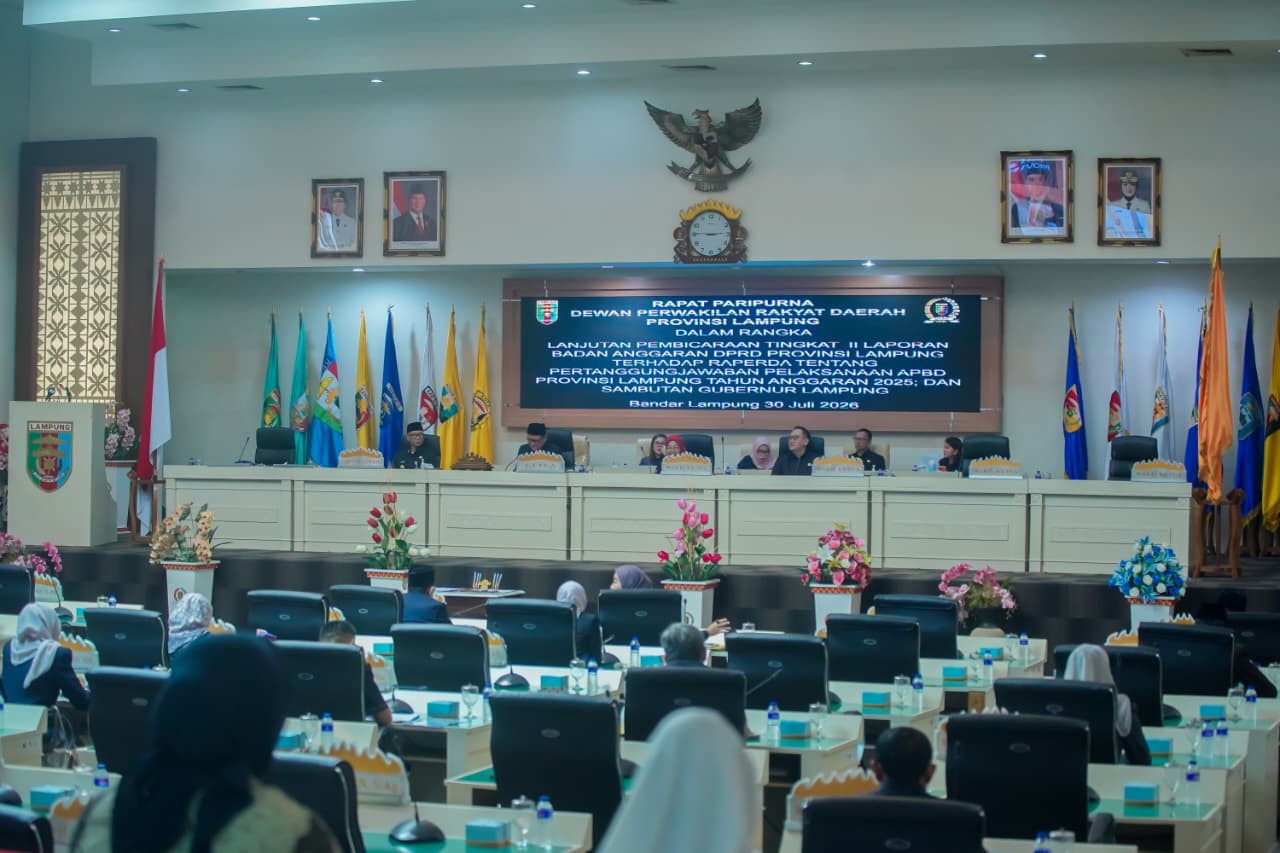 Pengesahan Raperda APBD 2025 Jadi Langkah Penguatan Akuntabilitas dan Pembangunan Lampung